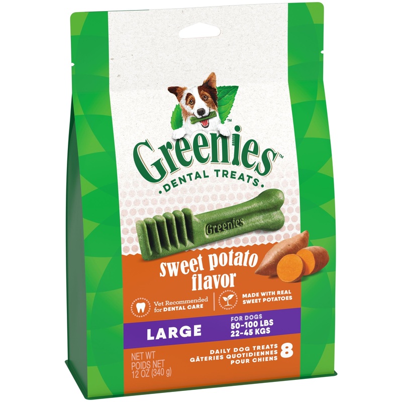 Greenies Dog Sweet Potato Dental Treats for Large Dogs 340g ^._.^