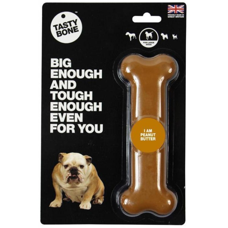 TastyBone Dog Toy Nylon Peanut Butter Bone for Large Dogs ^._.^