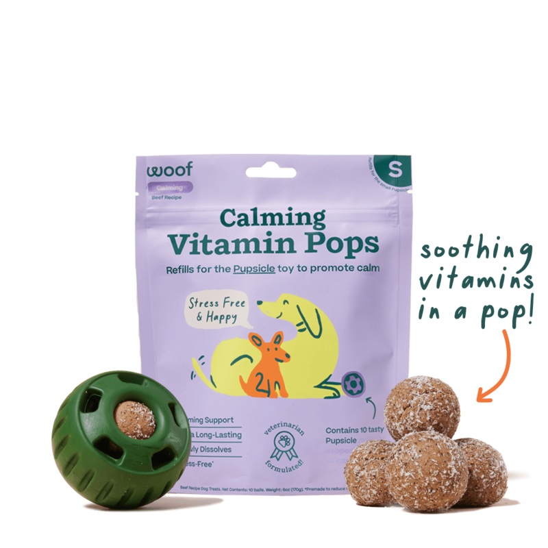 Woof Calming Vitamin Pops Dog Treats