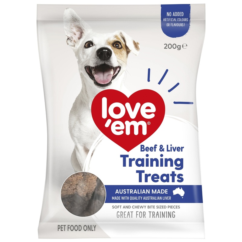 Love Em Beef and Liver Training Dog Treats 200g ^._.^
