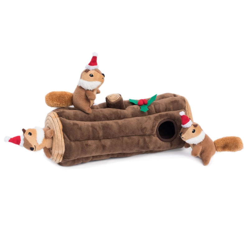 Zippypaws Holiday Burrow – Yule Log