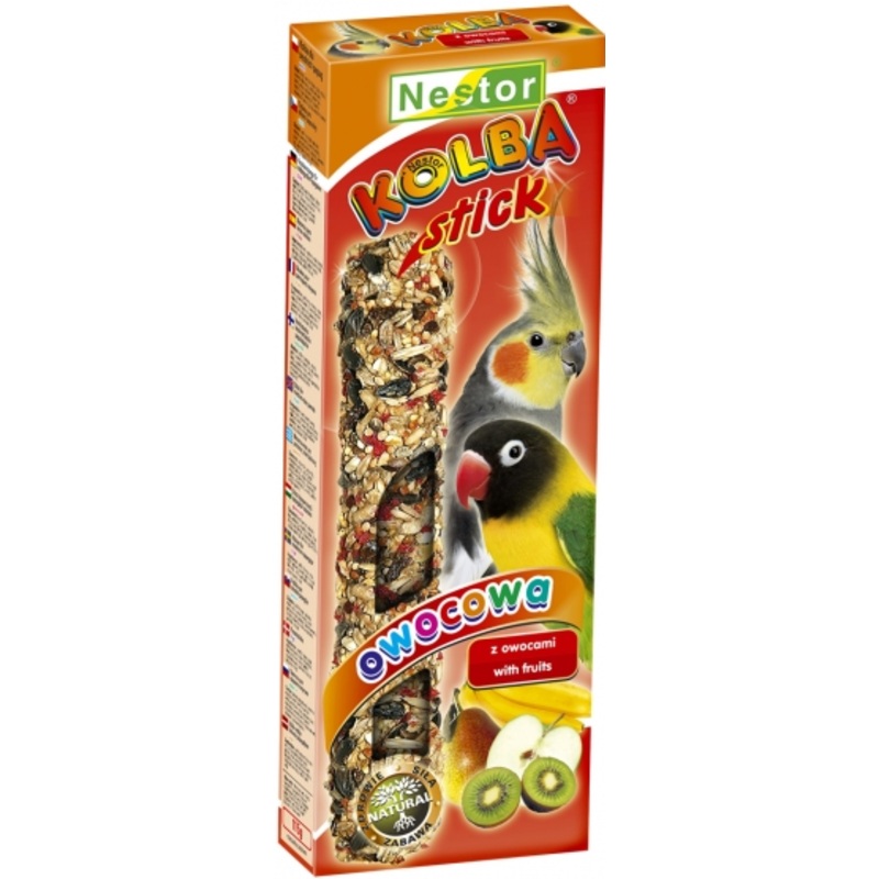 2x COCATIEL-LOVEBIRD STICKS FRUIT 115gr