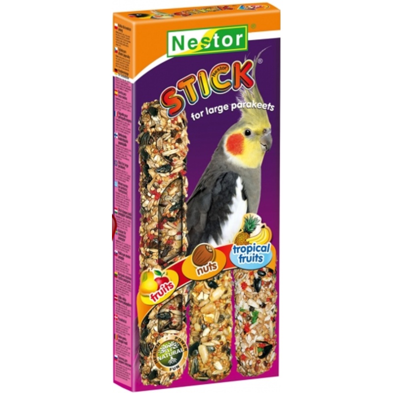 3x COCATIEL STICKS FRUIT / NUTS / TROPICAL FRUITS 175g