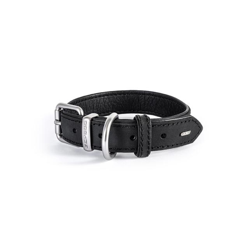 EzyDog Oxford Leather Dog Collar Black Extra Large