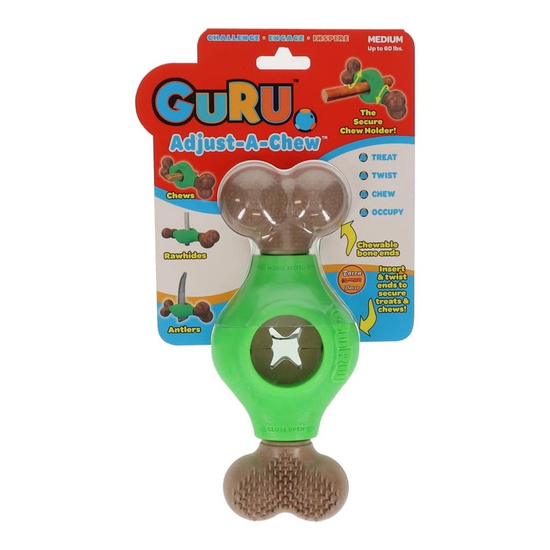GURU Adjust A Chew Treat Holder Dog Enrichment Toy Medium ^._.^