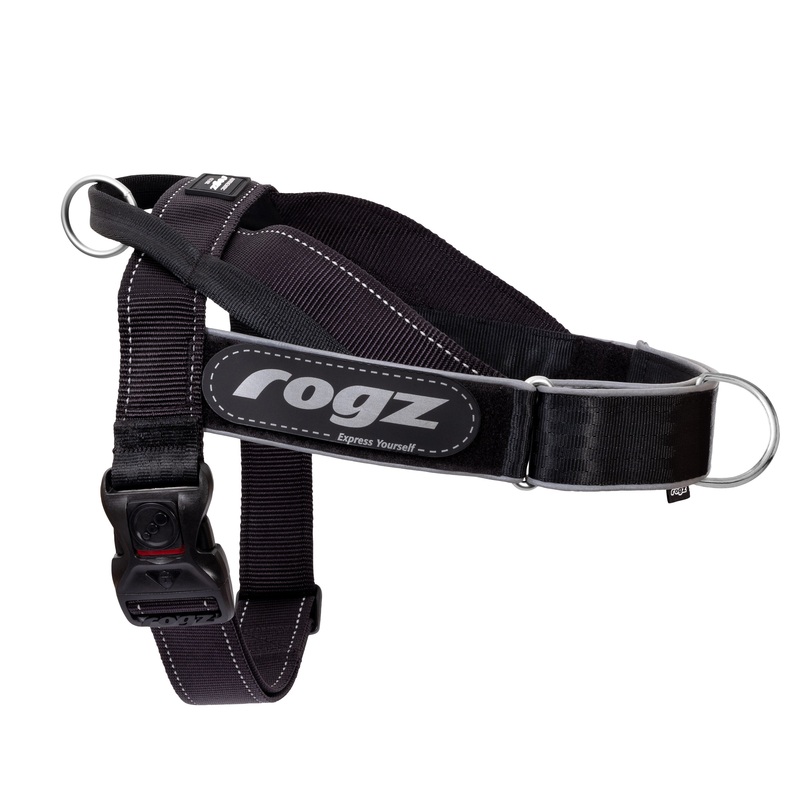 Rogz Utility LetzGo Personalised Harness Black Lge