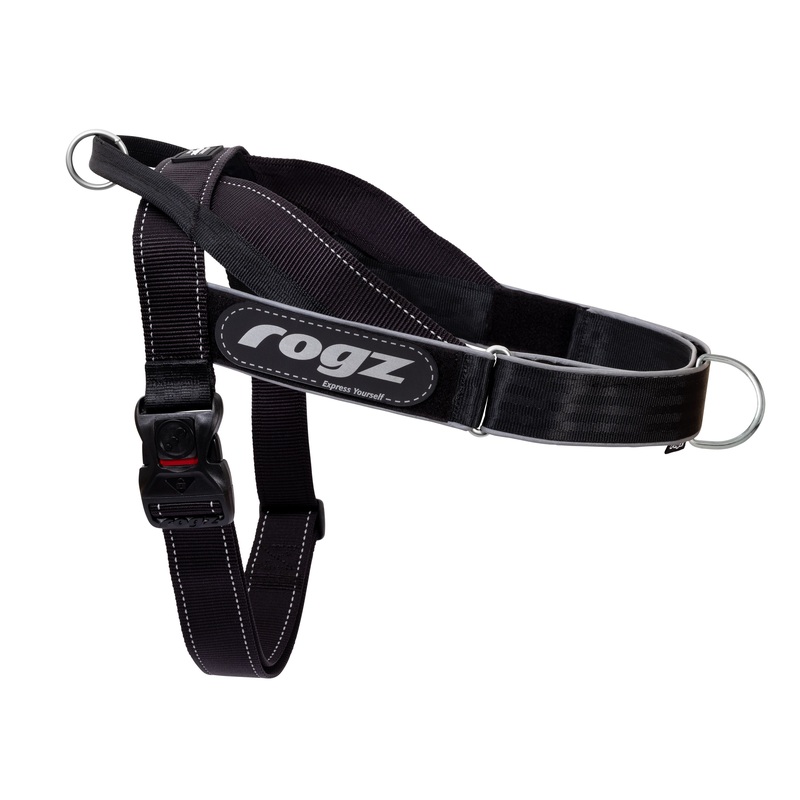 Rogz Utility LetzGo Personalised Harness Black Xlge