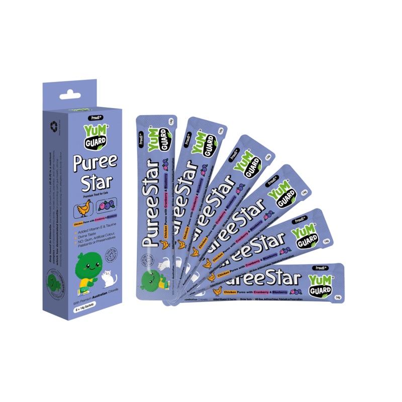 Yumguard Puree Star – Chicken with Cranberry & Blueberry  14g x 6