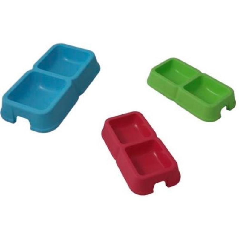 DOUBLE FEEDER / WATERER VIOLA|27x14x4.5cm|33x18x6cm