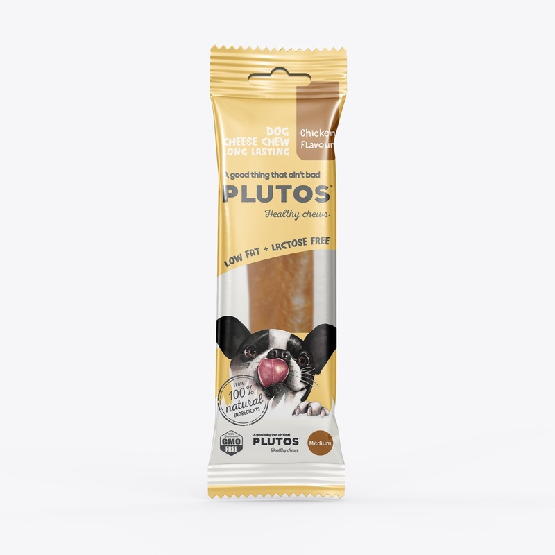 Plutos Cheese and Chicken Chew Dog Treat Medium