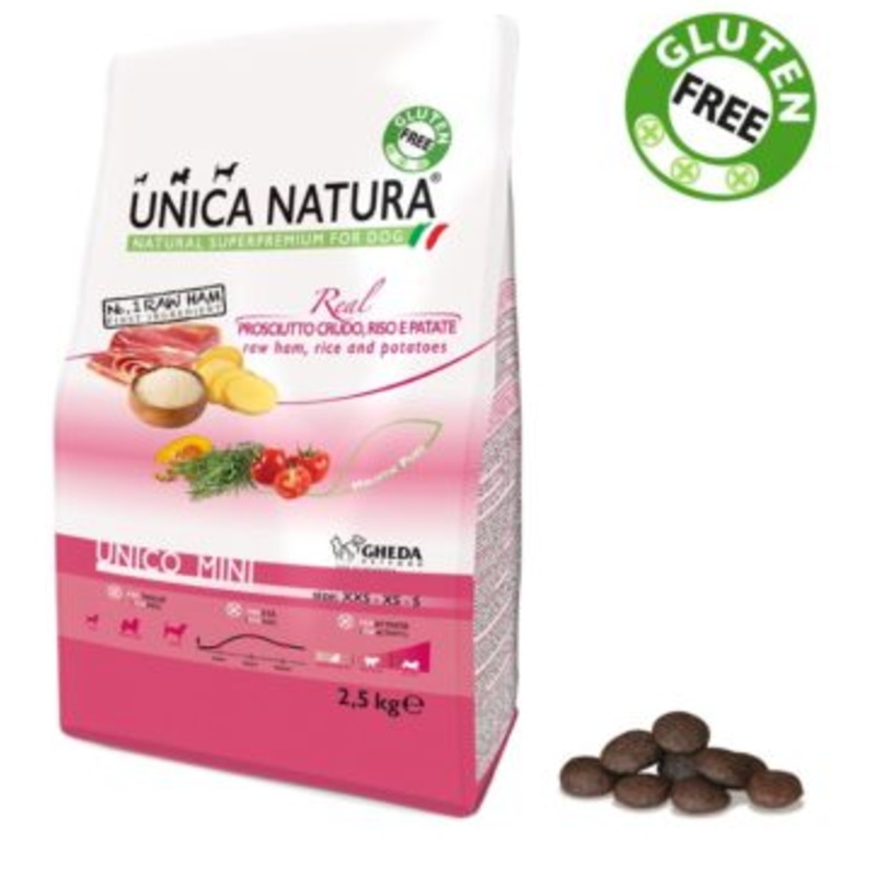 UNICA NATURA  UNICO MINI RAW HAM, RICE AND POTATOES