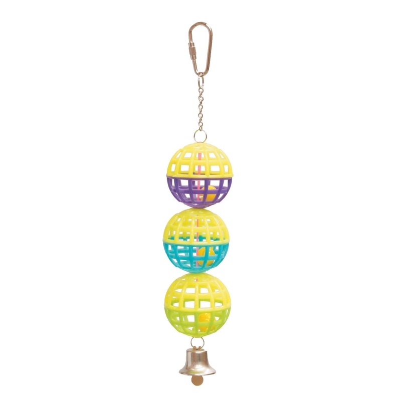 Kazoo Triple Ball with Bell Hanging Bird Toy