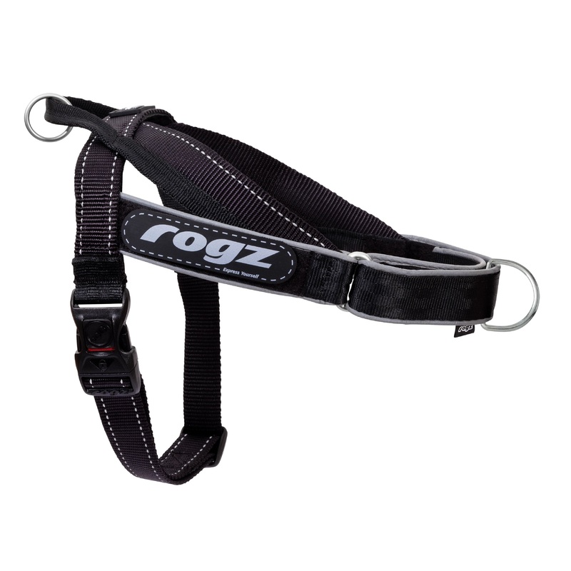 Rogz Utility LetzGo Personalised Harness Black Med/Lge
