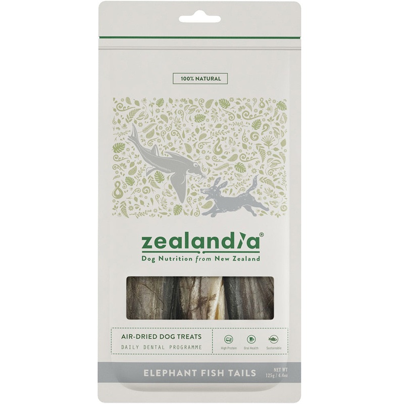 Zealandia Dog Nutrition from New Zealand – Air-Dried Elephant Fish Tails 125g