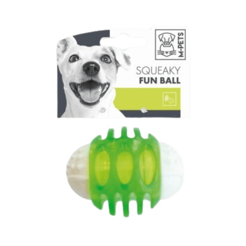 M-PETS SQUEAKY FUN BALL GREEN