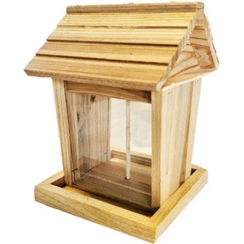 WOODEN GARDEN BIRD FEEDER