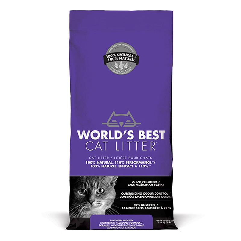 World’s Best Cat Litter Multiple Cat Clumping Formula Lavender Purple 28lb