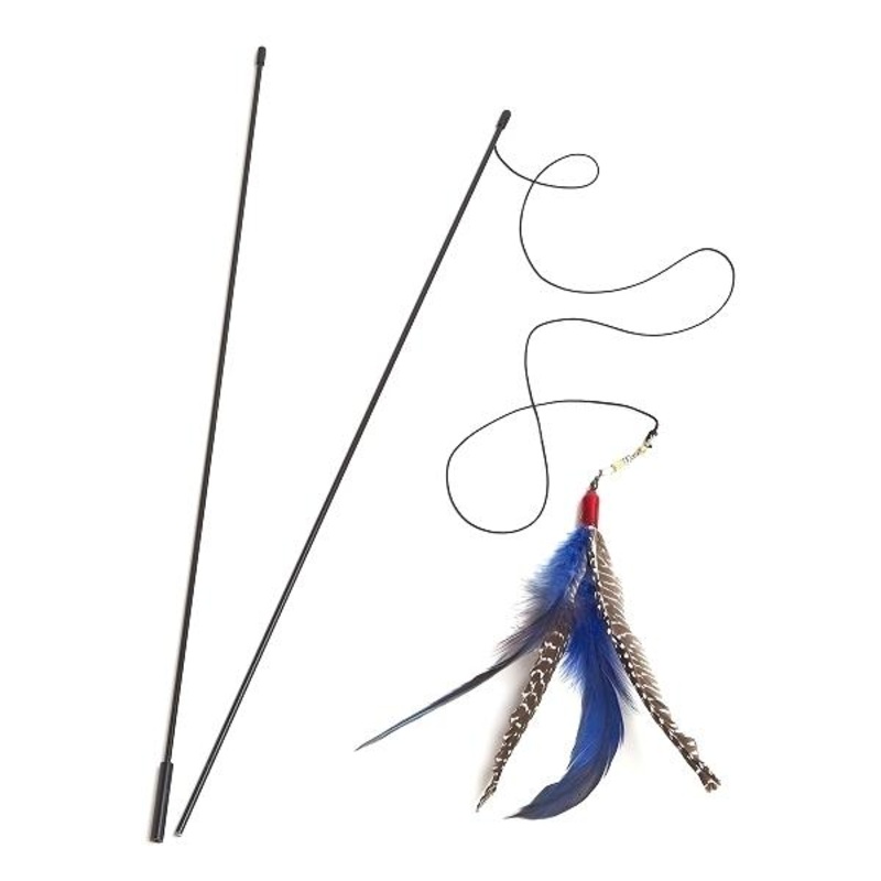 Da Bird Pull-Apart Wand Feather Teaser Cat Toy***