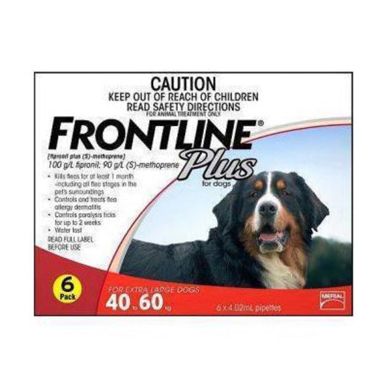 *DONATION TO ACTION FOR SINGAPORE DOGS* Frontline Plus Spot-On for Dogs 40-60kg – 6pcs
