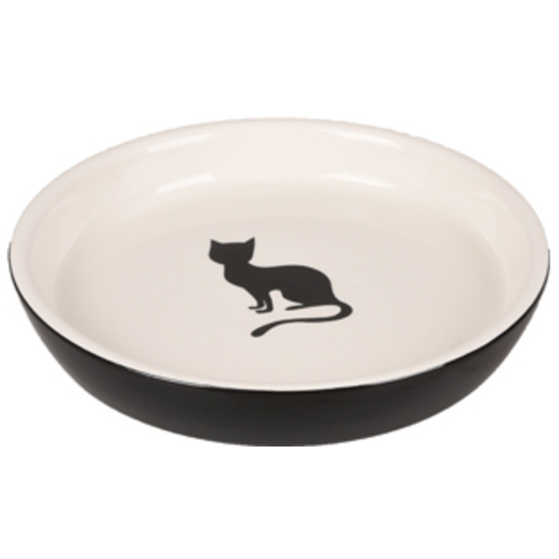 CAT BOWL CERAMIC ISA BLACK